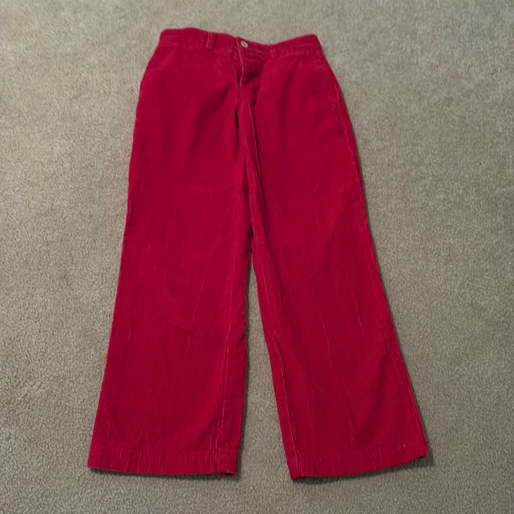 Vineyard Vines size 8 red corduroy pants